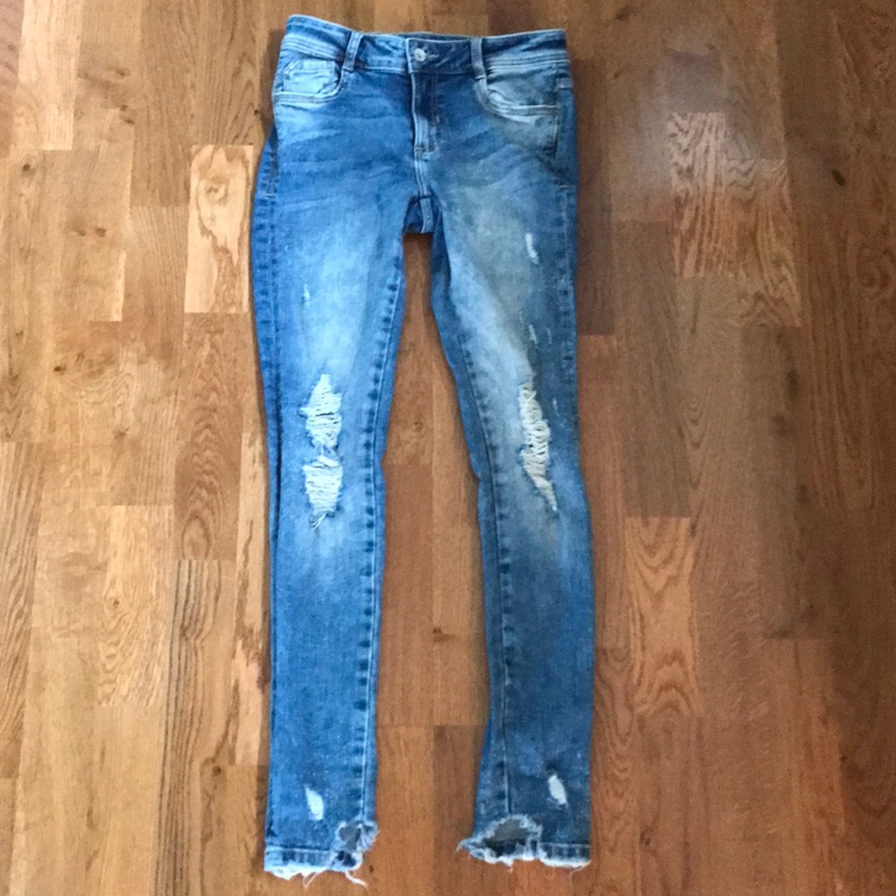 Distressed jeans